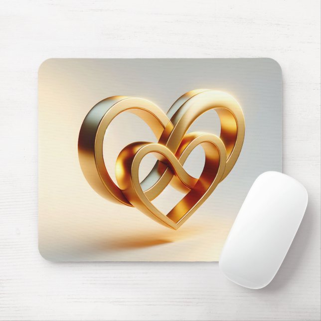 Mousepad Símbolo Infinito e Coração do ouro (Com mouse)