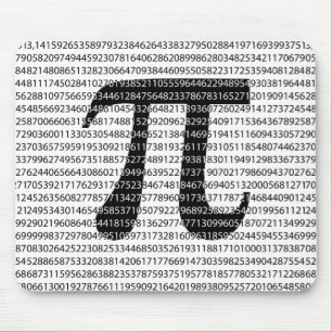 Mousepad Símbolo matemático do dia preto original do pi d