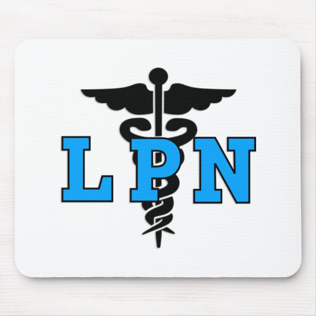 Mousepad Símbolo médico da enfermeira LPN (Frente)