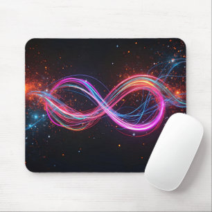 Mousepad Símbolo Neon Infinity em movimento
