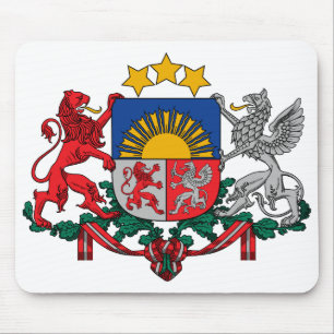 Mousepad Símbolo oficial da heráldica da brasão de Latvi