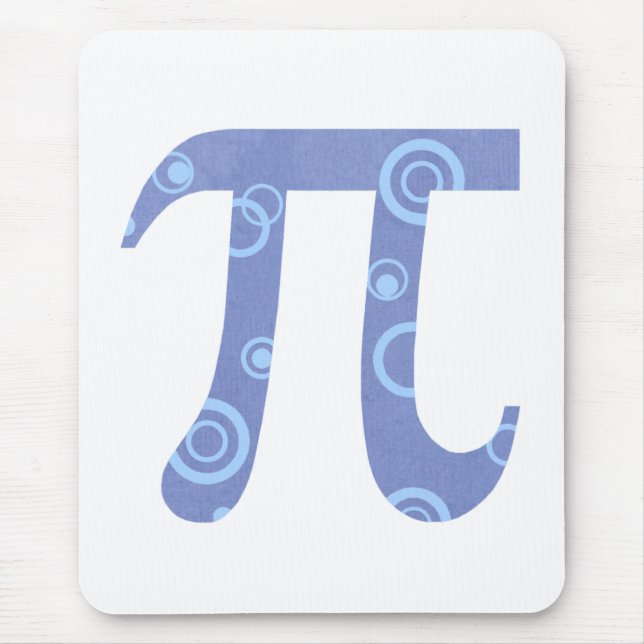 Mousepad Símbolo Pi com Círculos Azuis (Frente)