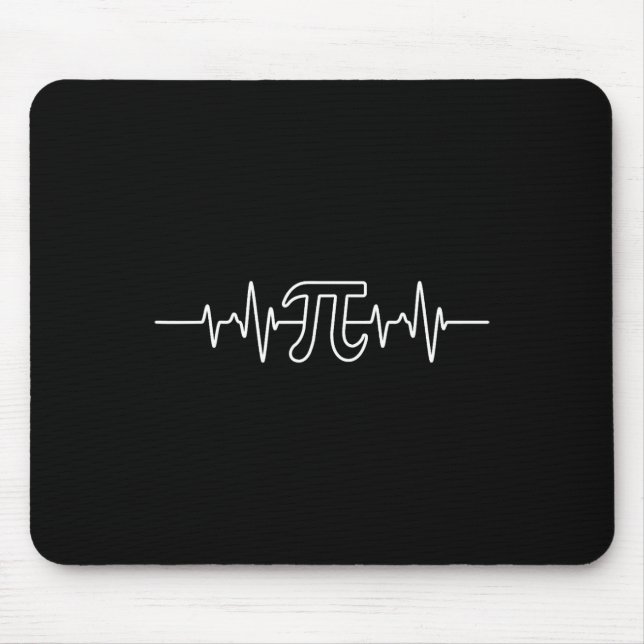 Mousepad Símbolo Pi Day Heartbeat Math Nerd Pi (Frente)