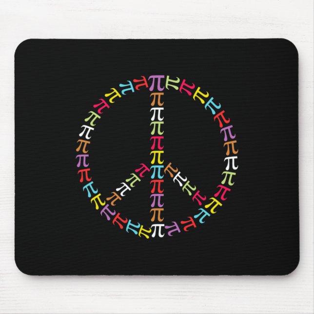Mousepad Símbolo Pi Day Sinal de Paz Crianças Professor de  (Frente)