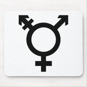 Mousepad Símbolo preto do Transgender