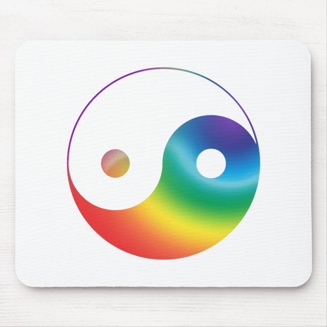 Mousepad Símbolo Rainbow Yin Yang (Frente)