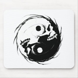 Mousepad Símbolo religioso yin yang escuro