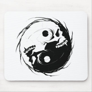 Mousepad Símbolo religioso yin yang escuro