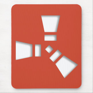 Mousepad Símbolo RUST Vermelho sobre Sombreado Transparente