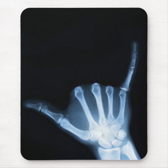 Mousepad Símbolo Shaka X-Ray (Hang Loose) (Frente)