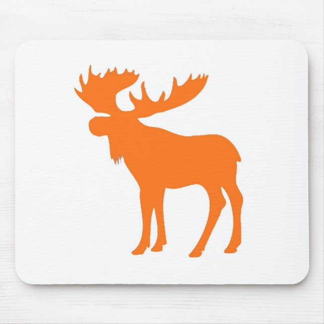 Mousepad Símbolo simples de alce laranja (Frente)