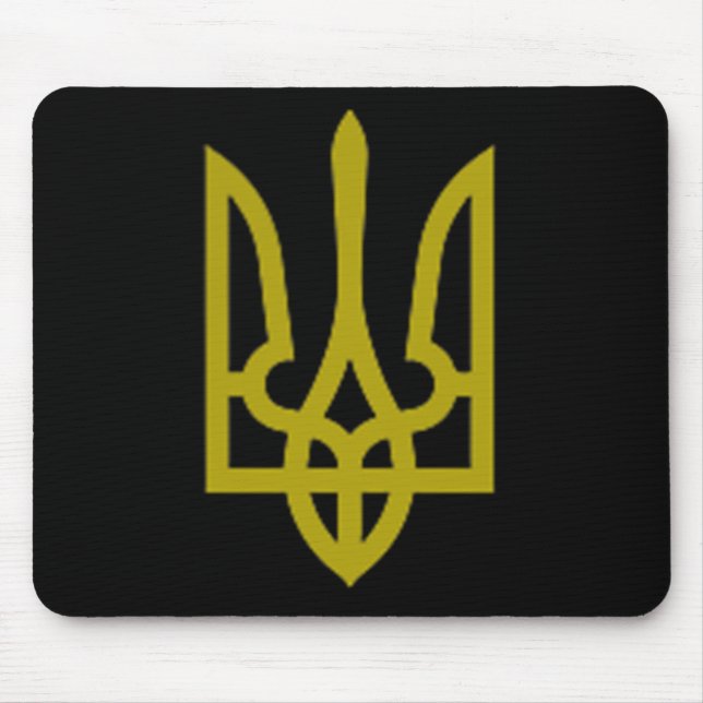 Mousepad Símbolo Trident do Exército da Ucrânia Zelen do Me (Frente)