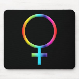 Mousepad Símbolo Vênus Arco-íris Astrologia Zodíaco Signo d