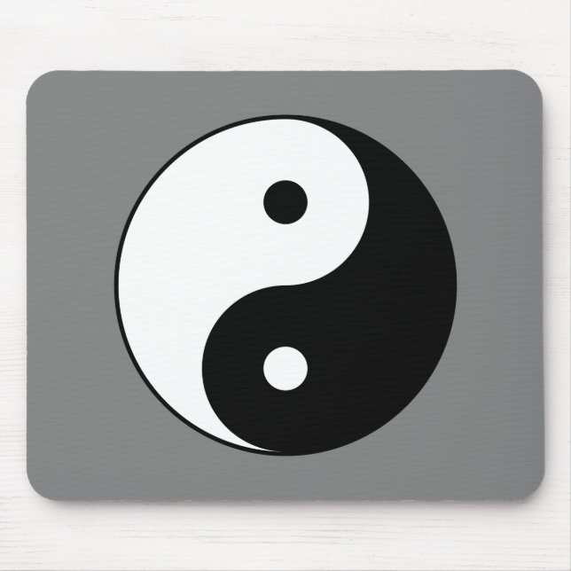 Mousepad Símbolo Yin e Yang (Taoist Taijitu Chinês) (Frente)