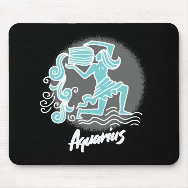 Mousepad Símbolo Zodiac Aquarius (Frente)
