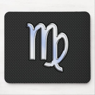 Mousepad Símbolo Zodiac Silver Chrome Virgo