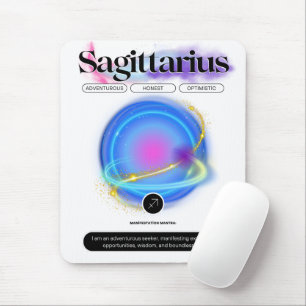 Mousepad Símbolo Zodíaco Moderno Sagitário Elemento de Cota