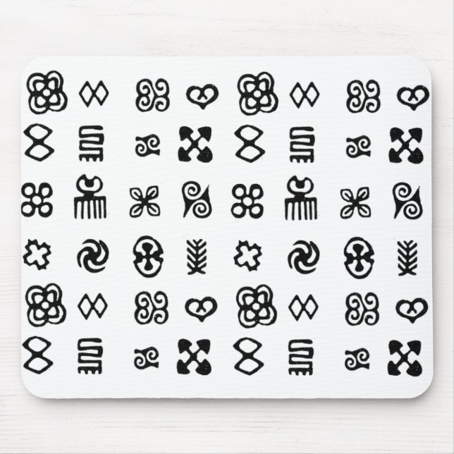 Mousepad Símbolos africanos Adinkra (Frente)