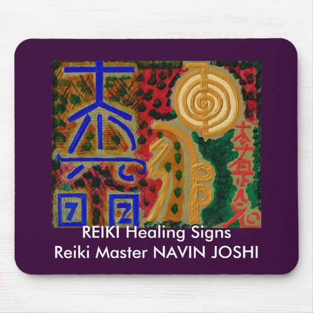 Mousepad Símbolos curas principais de REIKI (Frente)