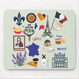 Mousepad Símbolos da França