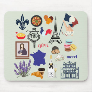 Mousepad Símbolos da França