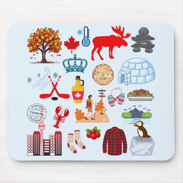 Mousepad Símbolos do Canadá (Frente)