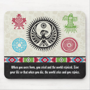 Mousepad Símbolos do nativo americano e sabedoria - Phoeni