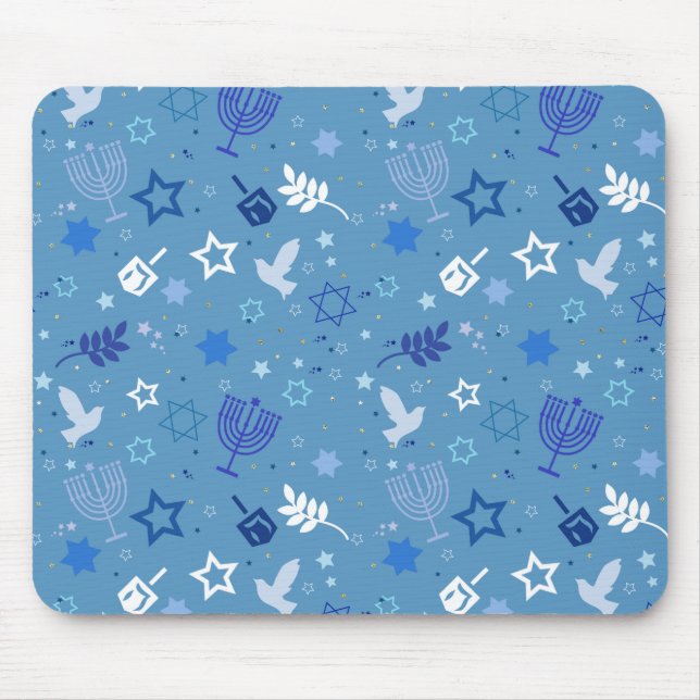 Mousepad Símbolos Hanukkah (Frente)