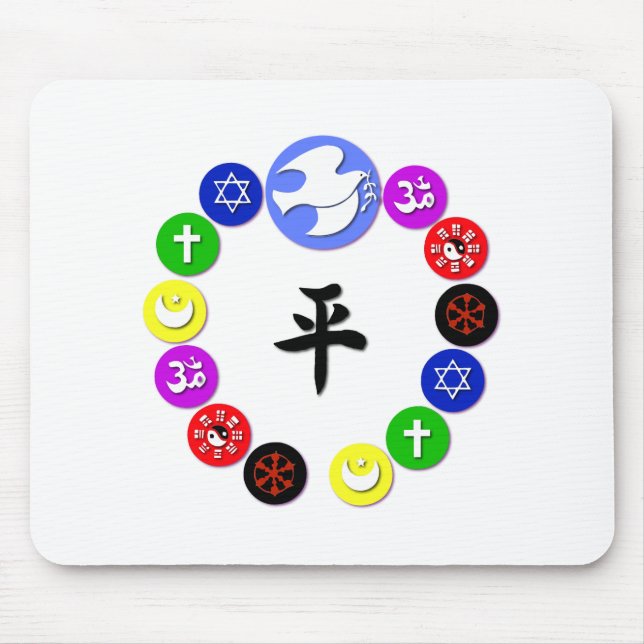 Mousepad Símbolos Religiosos do Mundo (Frente)