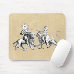 Mousepad Símbolos Sun e Lua Sepia