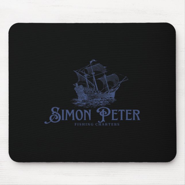 Mousepad Simon Peter passeios de pesca Jesus cristãos Deus  (Frente)