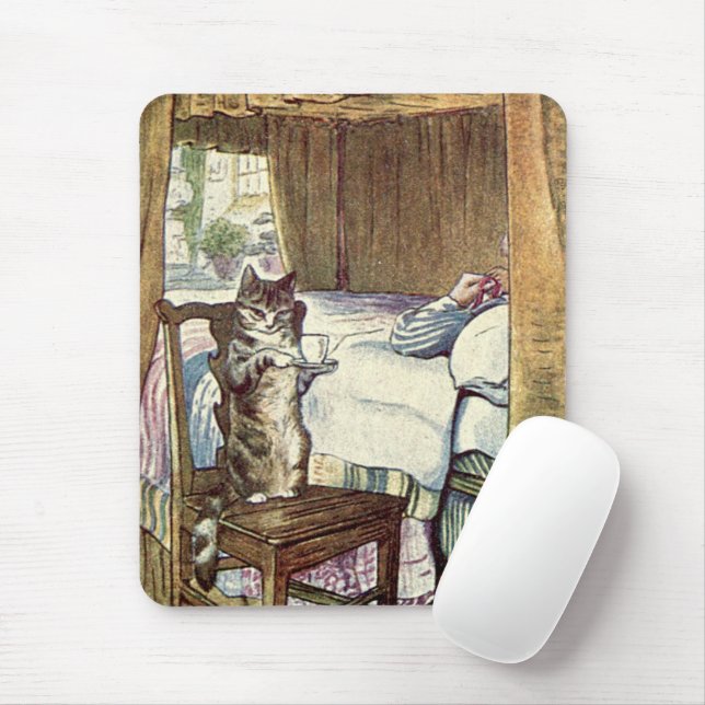 Mousepad Simpkin o Gato Serve Chá - Beatrix Potter (Com mouse)