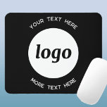 Mousepad Simple Logo and Text Business Promotional<br><div class="desc">Simple logo and custom text for your business.  Replace the logo and text with your own to customize,  and remove any of the text if you prefer.  Minimalist and professional to reflect your brand.</div>
