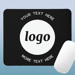 Mousepad Simple Logo and Text Business Promotional