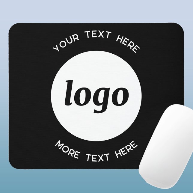 Mousepad Simple Logo and Text Business Promotional (Logo and text custom business promotional mouse mat)