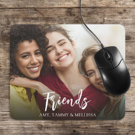 Mousepad Simples Amigos Minimalistas Fotografia Caligrafia