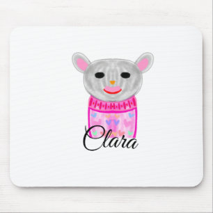 Mousepad Simples animais coloridos aquarela adicionar nome