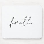 Mousepad Simples Black White Mão Escrita Faith Art<br><div class="desc">Este simples design de "Fé" preto e branco, escrito à mão, adiciona um toque de elegância e inspiração a qualquer produto. Perfeito para aqueles que amam arte minimalista com uma mensagem significativa. Você pode personalizar esta design para torná-la exclusivamente sua!</div>