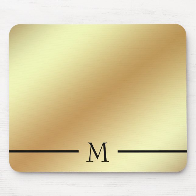 Mousepad Simples brilhante Dourado (Frente)