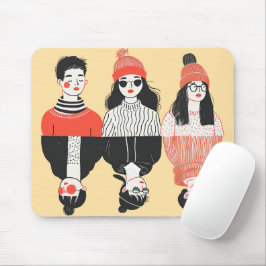 Mousepad Simples desenho moderno de pessoas legal