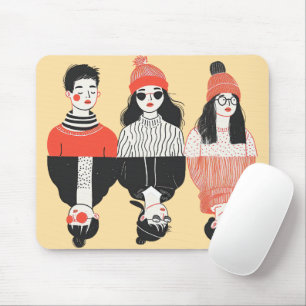 Mousepad Simples desenho moderno de pessoas legal