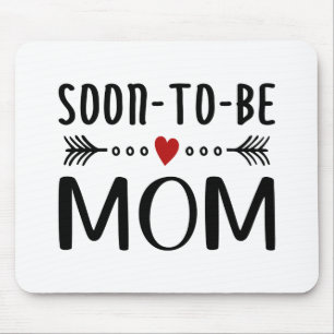Mousepad Simples Dia de as mães de mamãe em breve  Mousep