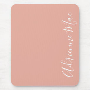 Mousepad Simples e elegante cor-de-rosa personalizado