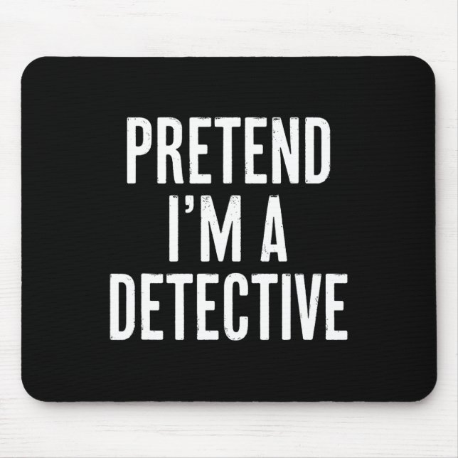 Mousepad Simples Fácil Finalidade Sou um Detetive Halloween (Frente)