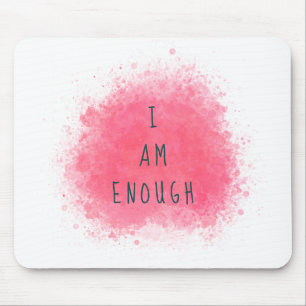 Mousepad Simples Inspiração I Am Suficiente Citação de