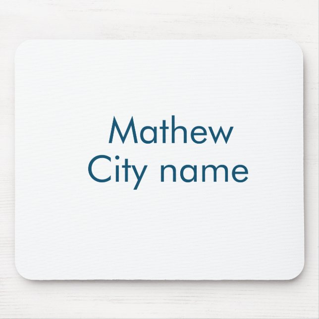 Mousepad simples letra inicial monograma adicionar sua letr (Frente)