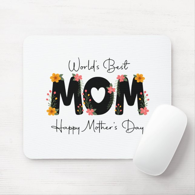 Mousepad Simples Melhor Mãe do Mundo no Dia das Mães - Cali (Com mouse)