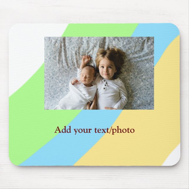 Mousepad simples minimal ADICIONE SUA FOTO TEXTO NATAL amar (Frente)