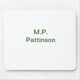 Mousepad Simples minimal verde adicione seu texto nome foto