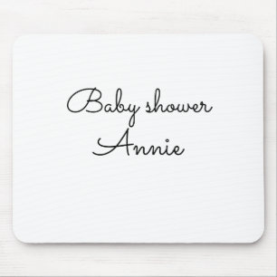 Mousepad simples mínimo adicione o nome do texto baby showe